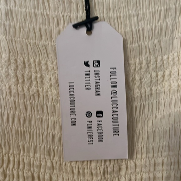 Nwt Lucca couture size L long ivory dress with liner - Picture 4 of 8